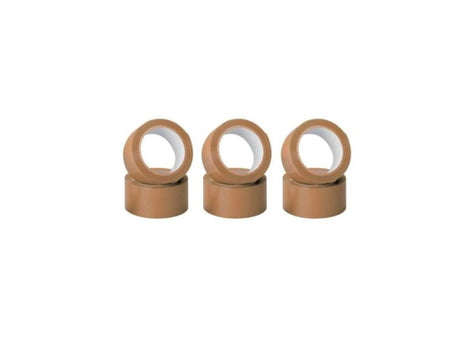 Cinta de embalaje Everglue marrón 66m x 50mm bajo ruido 6 piezas