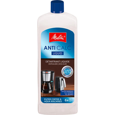 Líquido descalcificador Melitta para uso doméstico.