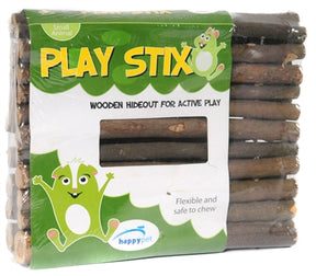 La primera mascota feliz de la naturaleza, Playstix, roe la casa.