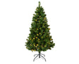 Árbol de Navidad artificial Everlands de pino imperial de 150 cm de altura, iluminado con 170 luces LED blancas cálidas integradas