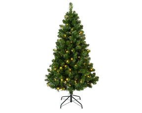 Árbol de Navidad artificial Everlands de pino imperial de 150 cm de altura, iluminado con 170 luces LED blancas cálidas integradas