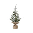 Decoris árbol de Navidad artificial con nieve en bolsa de yute ã˜30xh60cm