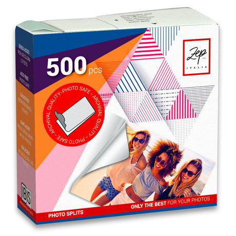 Zep pegatinas fotográficas doble cara bx500 500 piezas 13x17 mm