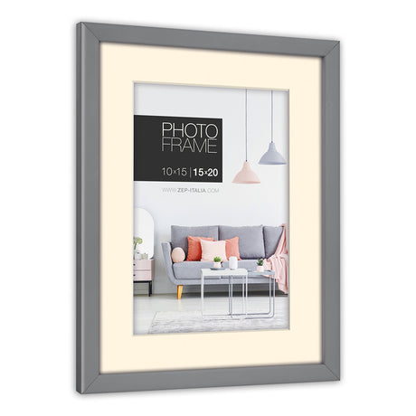 Marco de fotos zep np34g edison gris 20x30 30x40 cm