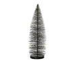 Decoris cepillo decorativo para árbol de Navidad de plástico negro, diámetro 7x20 cm