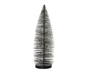 Decoris cepillo decorativo para árbol de Navidad de plástico negro, diámetro 7x20 cm