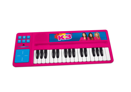 Instrumento de juguete K3 - piano con pad de batería - con fragmentos de 5 canciones - pilas incluidas