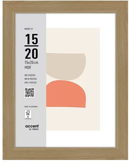 Nielsen design marco de fotos nielsen 3217204 madera 19 natural 15x20 cm