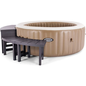 Intex 28515 juego de mesa auxiliar spa 3 piezas gris