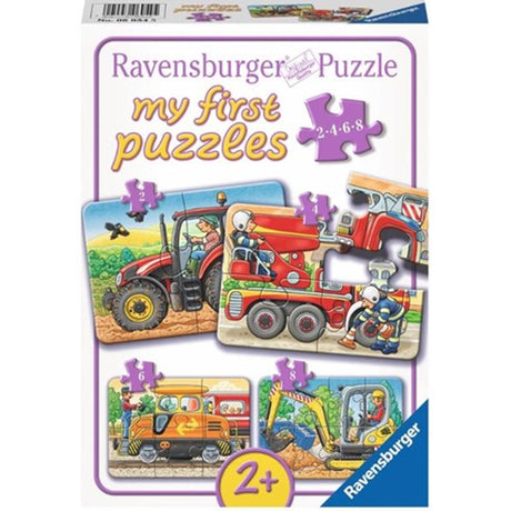 Ravensburger en el trabajo - mis primeros rompecabezas -2+4+6+8 piezas - rompecabezas para niños