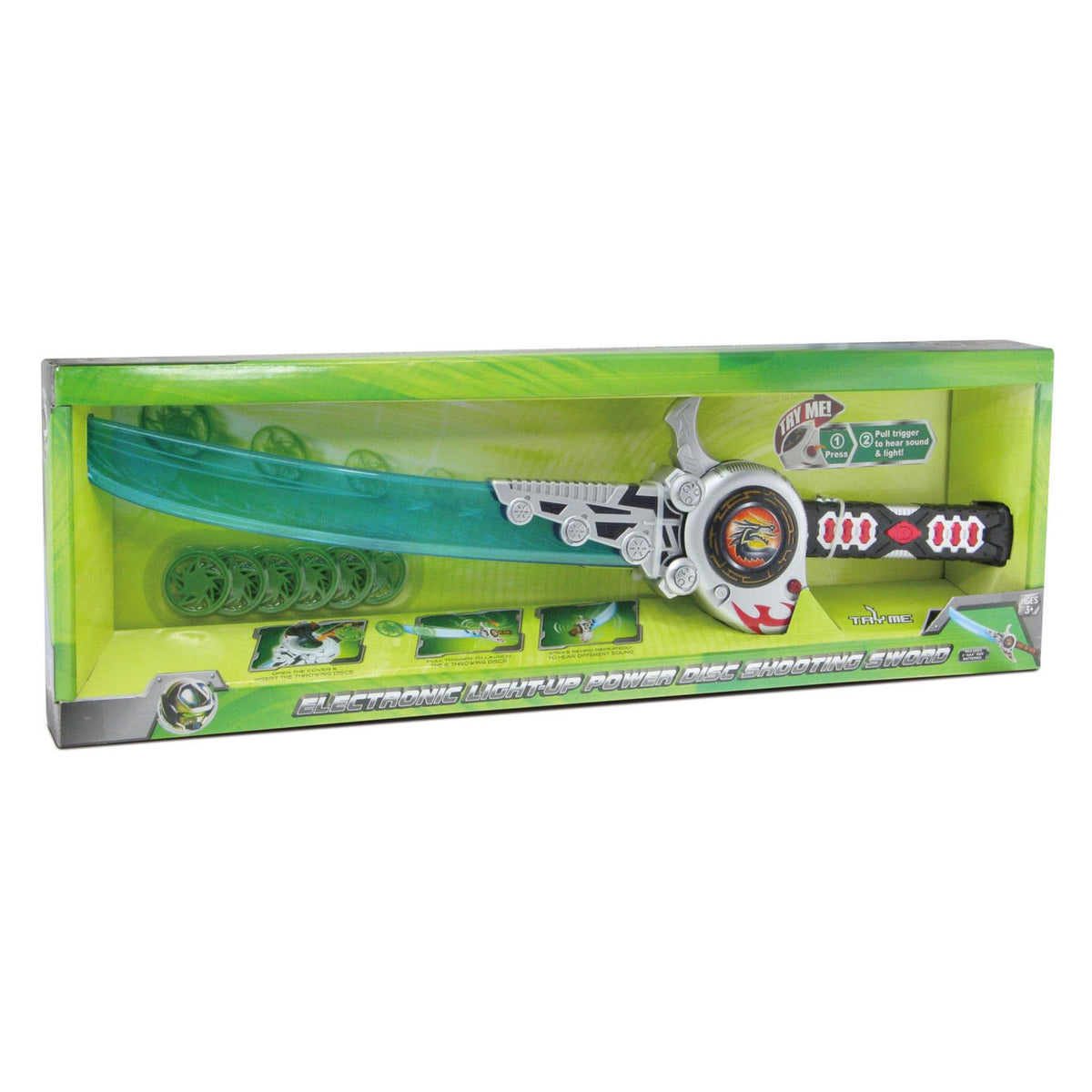 Espada de tiro de disco de poder para niños felices