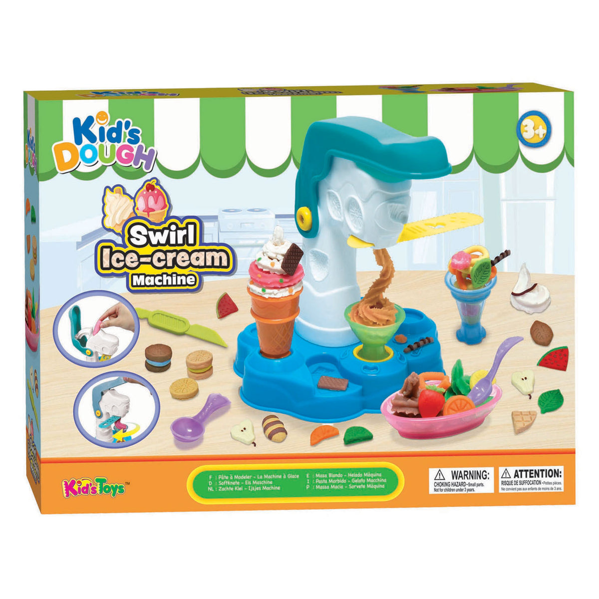Helado de remolino de masa para niños - 4 uds.