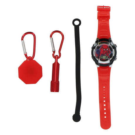 Set de regalo con reloj Spiderman - 4 piezas.
