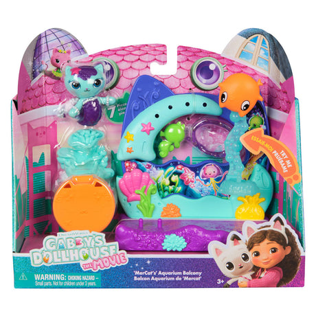 La casa de muñecas de Gabby La casa de muñecas de Gabby la película - Juego de balcón del acuario del gato sirena