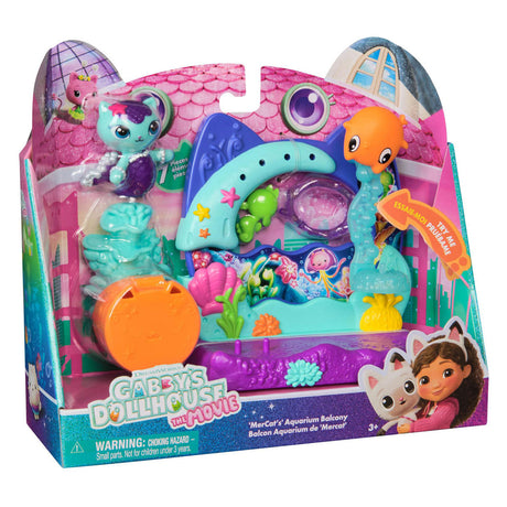 La casa de muñecas de Gabby La casa de muñecas de Gabby la película - Juego de balcón del acuario del gato sirena