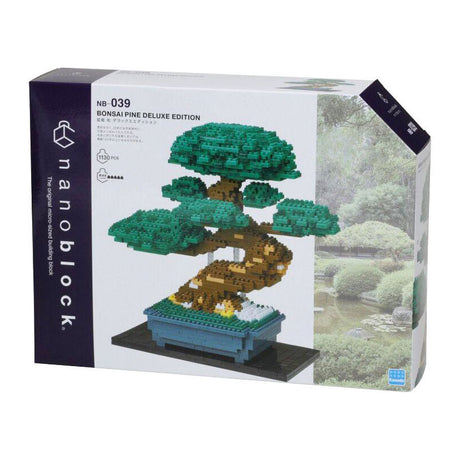 Bandai - nanoblock - bonsai deluxe - figura de ladrillo - juego de construcción de bonsái de ladrillo 1130 - kit de construcción de figura de bonsái de flor de píxeles - mini planta de ladrillo - nbc039