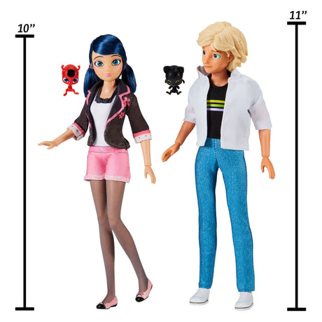 Bandai Conjunto de muñecas Marinette Miraculous Adrien - 26 cm