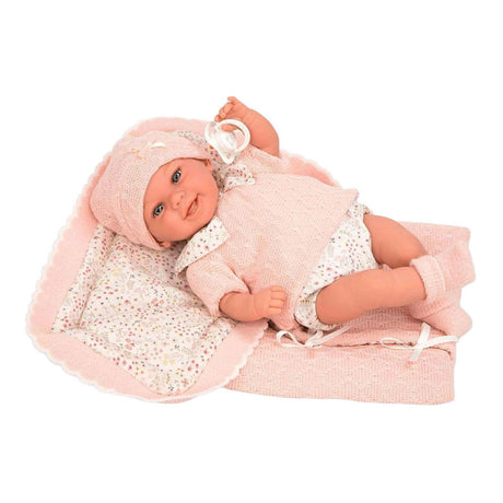 Elegance babyto babypop met bloemen speelkleed - 35 cm