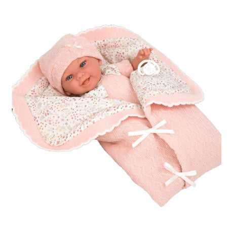 Elegance babyto babypop met bloemen speelkleed - 35 cm