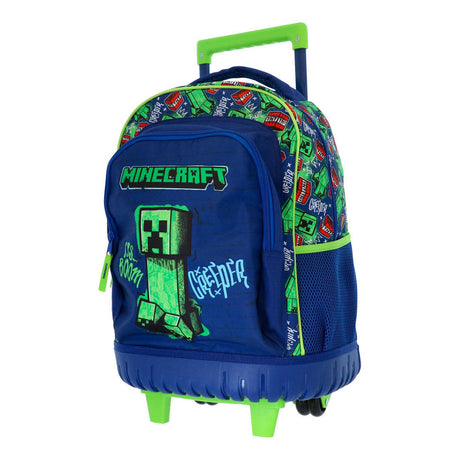 Mochila con ruedas Minecraft 3 compartimentos con bolsillos laterales