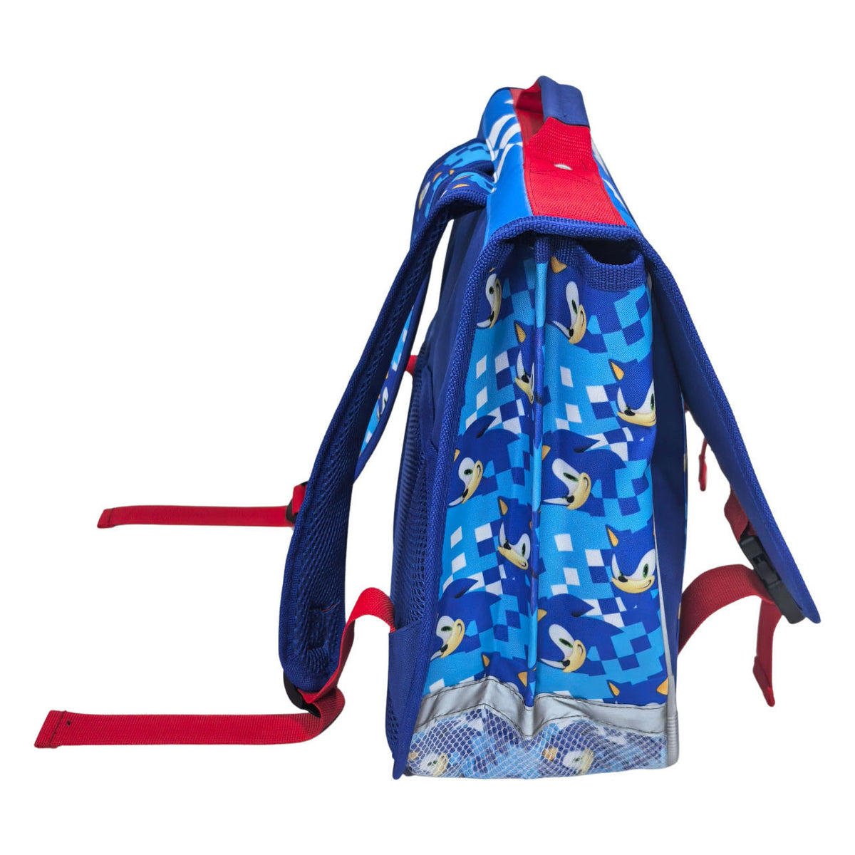 Mochila escolar Sonic con 2 compartimentos y bolsillo frontal