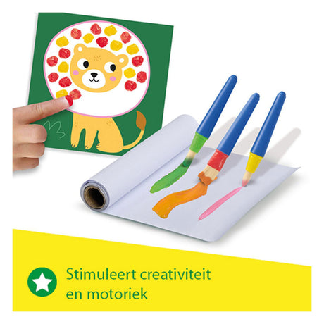 Ses creative - mi primera creación de pintura con los dedos - mega set de manualidades para niños a partir de 1 año - incluye pintura y tarjetas de colores - perfecto para pequeños artistas