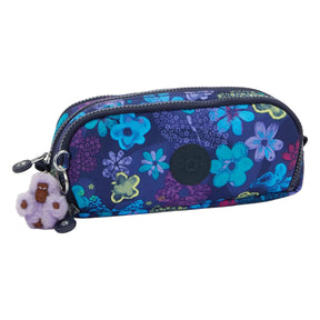Estuche Kipling gitroy - sello de flores oscuras