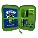 Estuche relleno de Minecraft con 2 compartimentos