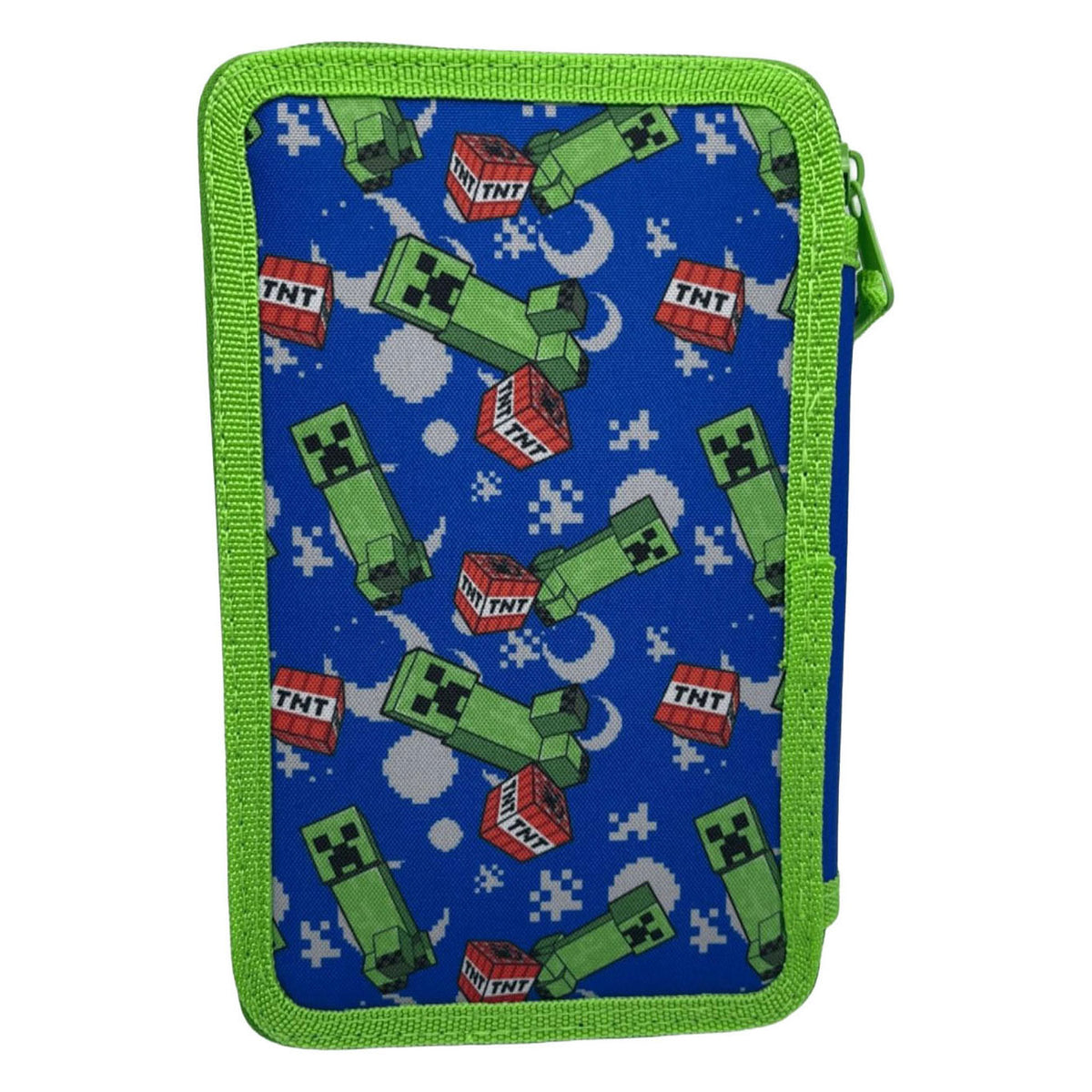 Estuche relleno de Minecraft con 2 compartimentos
