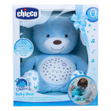 Peluche Chicco proyector osito primeros sueños azul