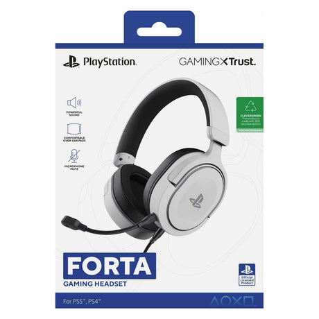 Trust ps5 gxt498w forta headset - wit
