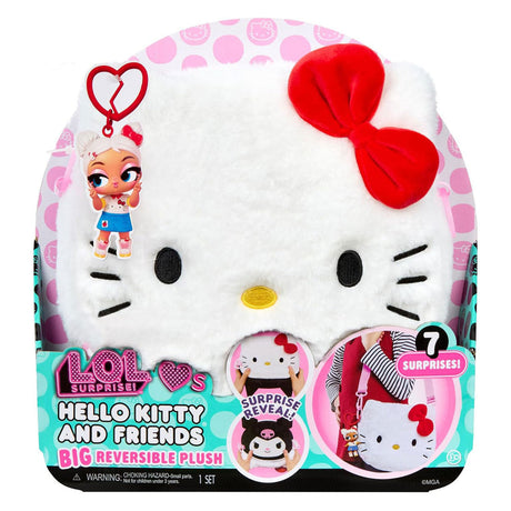Ty lol sorpresa ama el peluche grande reversible de hello kit friends