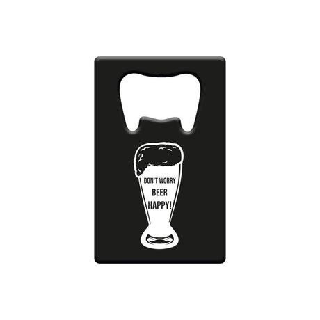 Abrebotellas de metal Paperdreams - no te preocupes, cerveza feliz