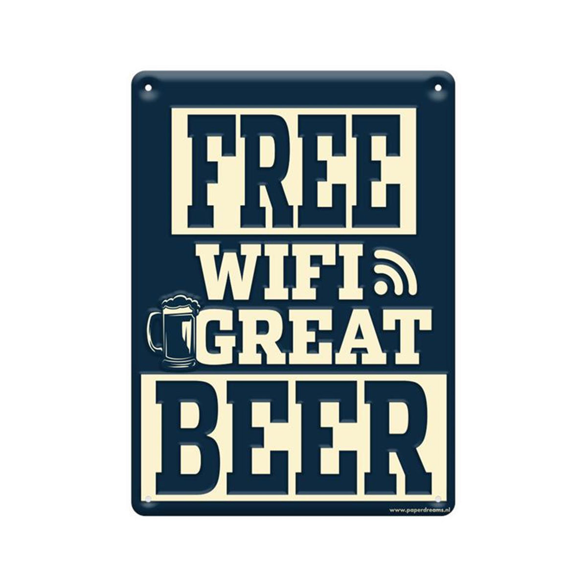 Tablero de texto metálico Paperdreams 22x16,5cm - WiFi gratis