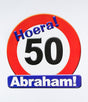 Señal de tráfico con escudo tributo de Paperdreams - 50 años de Abraham