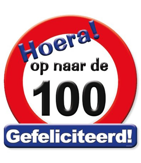 Señal de tráfico con escudo tributo de Paperdreams: hasta 100