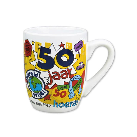 Taza Paperdreams 50 años del hombre núm. 08 taza de dibujos animados 50 años del hombre no. 8