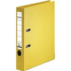 Ordner falken chromocolor a4 50 mm cartón, pp (polipropileno) amarillo 2 anillas 1 pieza