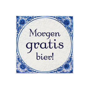 Paperdreams Tile Delft Blue - Cerveza gratis mañana