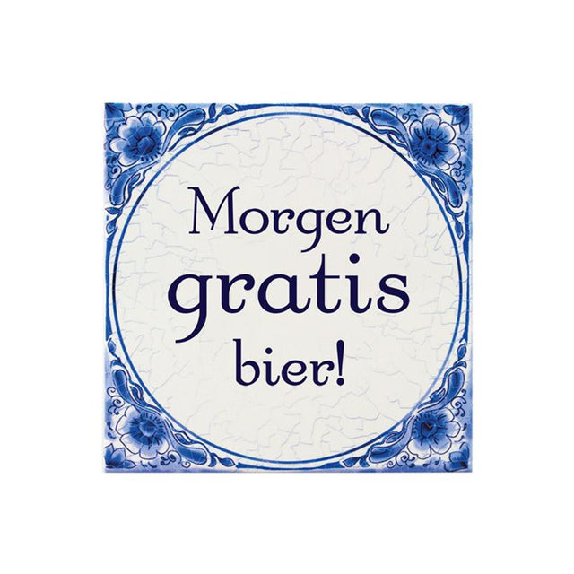 Paperdreams Tile Delft Blue - Cerveza gratis mañana