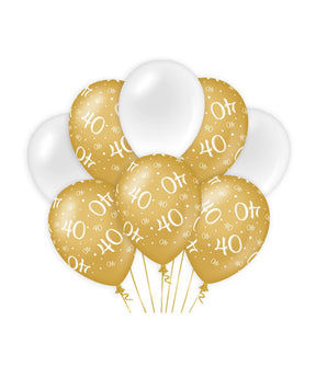 Globos decorativos Paperdreams dorado blanco - 40
