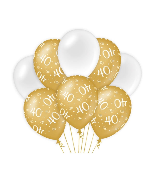 Globos decorativos Paperdreams dorado blanco - 40
