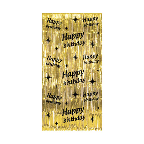 Paperdreams elegante cortina para puerta de fiesta - feliz cumpleaños 100x200cm