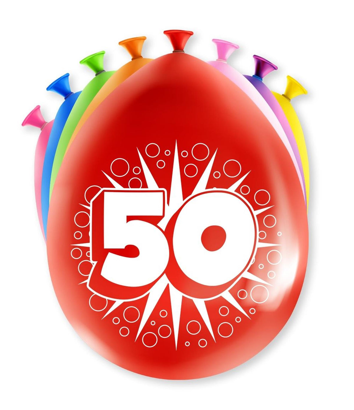 Globos con números Paperdreams - 50 años 8 piezas 30cm