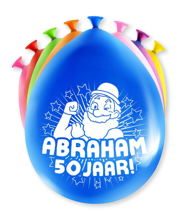 Globos numéricos Paperdreams - abraham 8 piezas 30cm