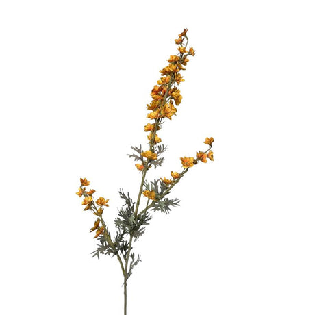 Roberts collection flor artificial delphinum larkspur rama 85cm amarillo ocre