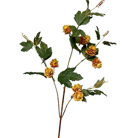 Roberts collection flor artificial rama de lúpulo 85cm amarillo ocre