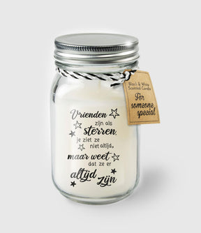 Velas aromáticas blancas y negras de Paperdreams - amigos