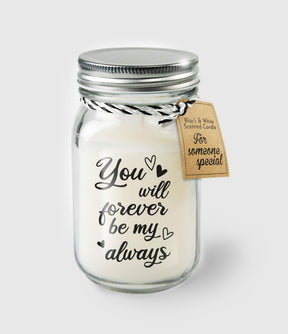 Velas perfumadas en blanco y negro de Paperdreams - Forever Be My Always