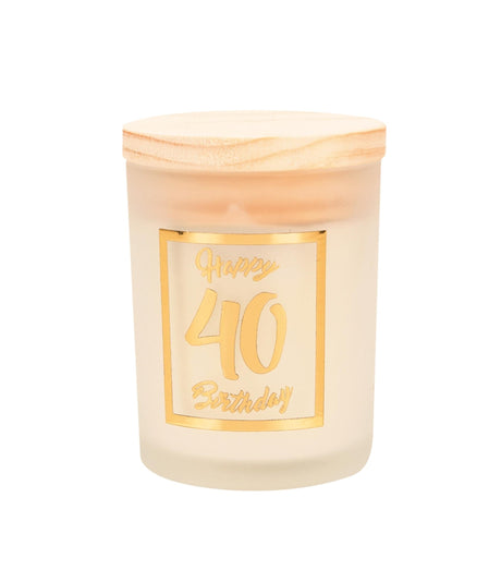 Paperdreams vela perfumada pequeña oro blanco - 40 años